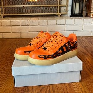 Air Force 1 men’s size 9 orange and black